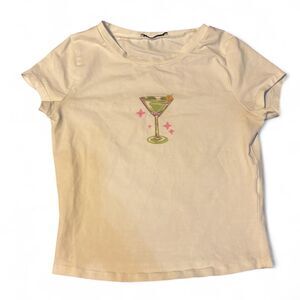 Y2k 2000’s Pastel Martini Baby Tee